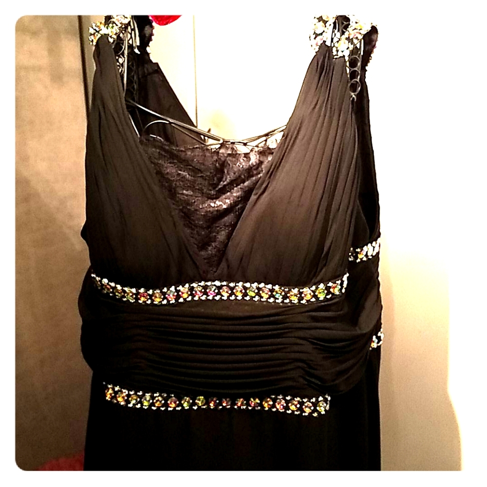 Black Chiffon Evening Dress